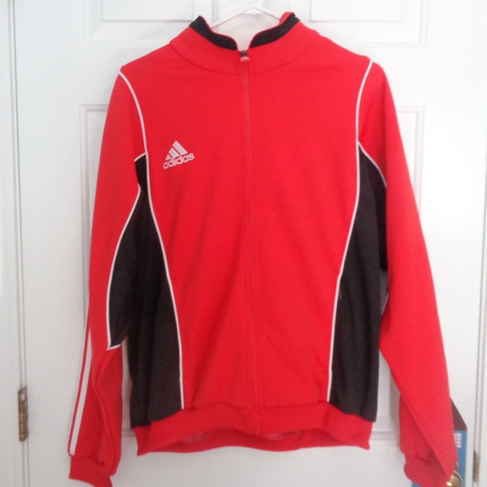 Men's Adidas Athletic Red/Black Full Zip Jacket Xl